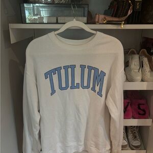 PacSun White and Blue Tulum Sweater